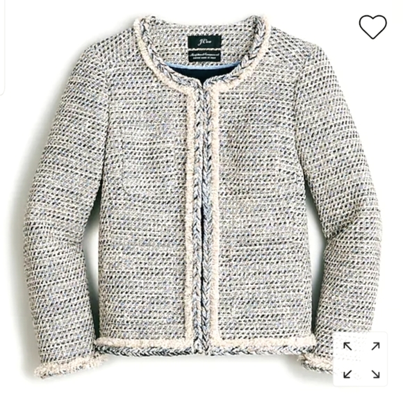 J. Crew Jackets & Blazers - J.Crew Braided trim jacket in speckled tweed style# AJ951 Sz: 14 lined career